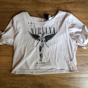 Nirvana crop tee